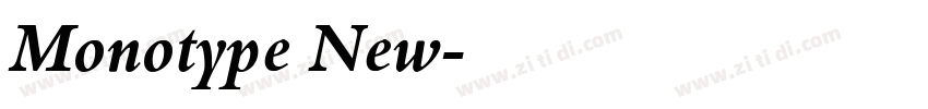 Monotype New字体转换